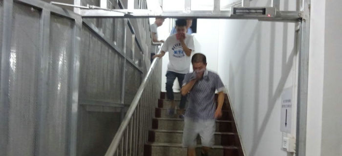 安全生產(chǎn)月，劉潭服裝進(jìn)行宿舍緊急疏散演習(xí)
