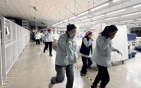 以練筑防安全護航｜劉潭服裝開展全員應急疏散演練