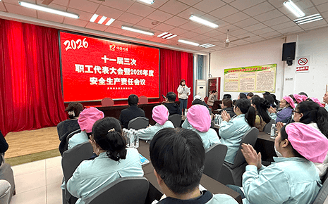 劉潭服裝召開(kāi)十一屆三次職代會(huì)暨2026年度安全生產(chǎn)責(zé)任會(huì)議