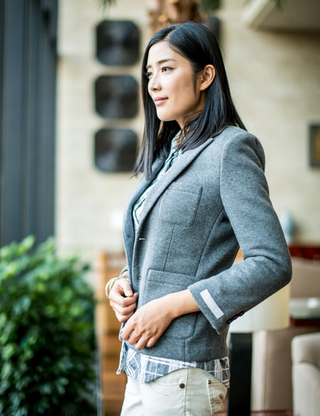 母女長(zhǎng)袖尼外套